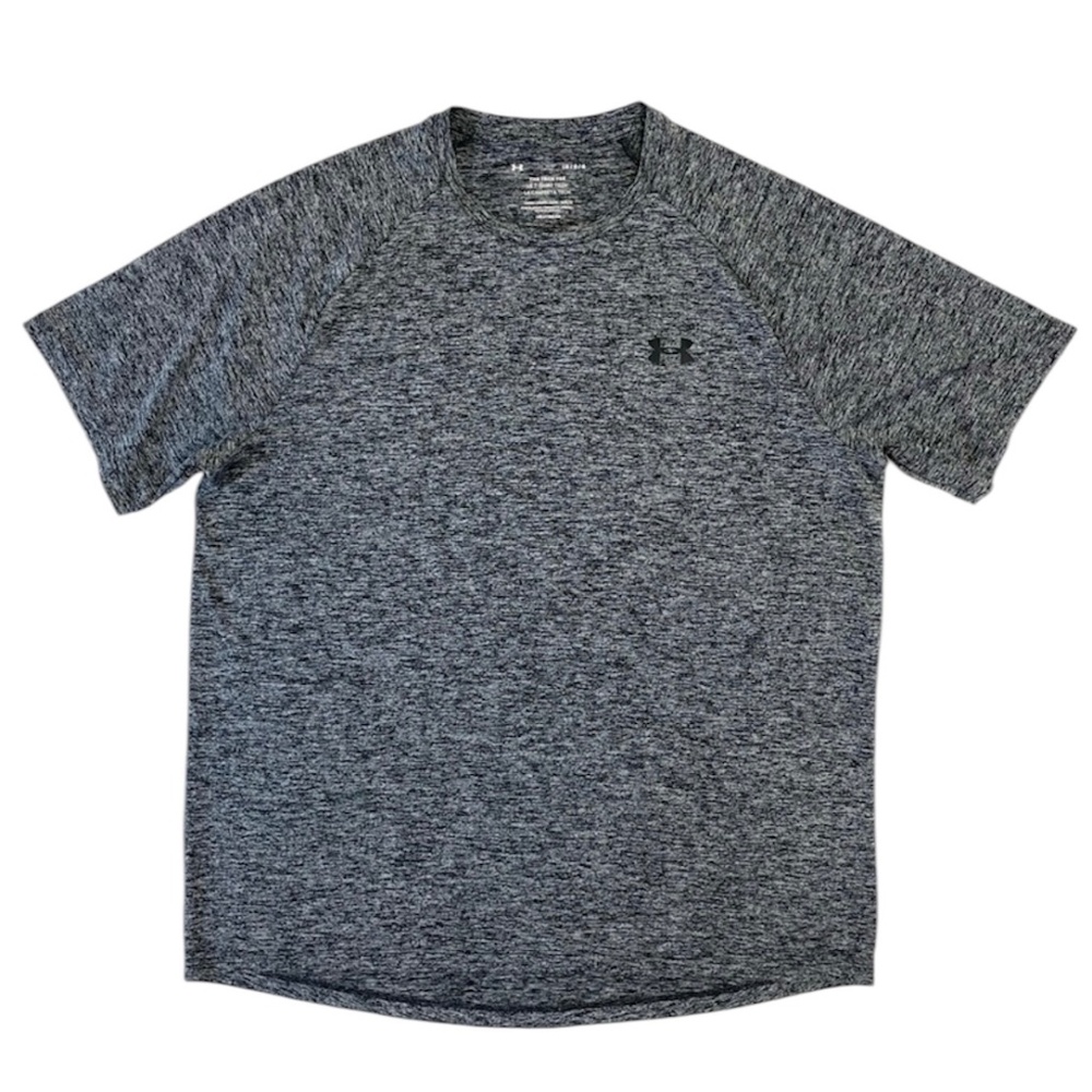 Under Armor Loose Fit Athletic T-Shirt The Tech Tee Variegated Grey Men’s Size L